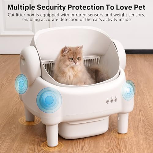 PARUUNTYS Self Cleaning Litter Box with App Control for Cats