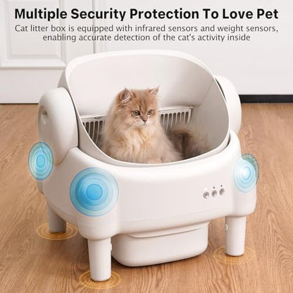 PARUUNTYS Self Cleaning Litter Box with App Control for Cats