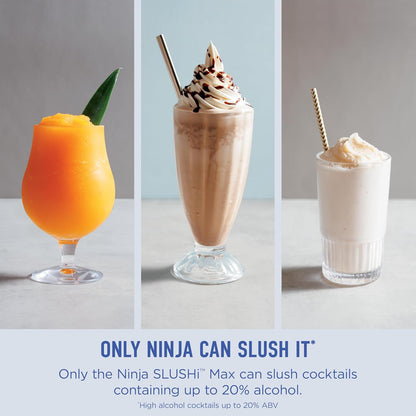 Ninja SLUSHi Max XXL Smart Frozen Drink Maker, Top Performance, Smart Technology, Party-Size 150 Oz Capacity, No Ice Needed, 6 Programs, Ideal Temp, Texture up to 12 Hours, Peach, FS605
