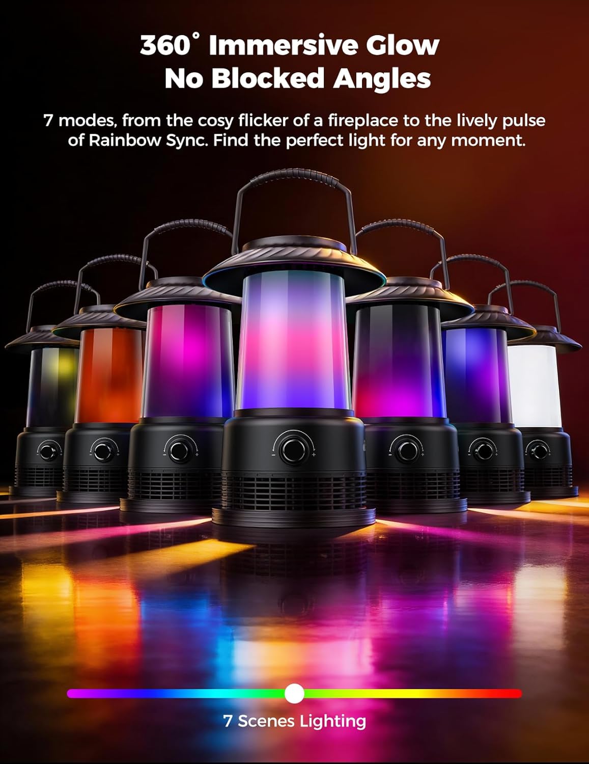 dbsono Outdoor Solar Speakers Home Decor: 2-Pack 30W Stereo Sound with 360° LED Lights|Multi-Sync 100Pcs|IPX7 Waterproof|20H Playtime|Bluetooth 5.4|Lanterns for Patio/Pool/Yard, Gifts for Women Men