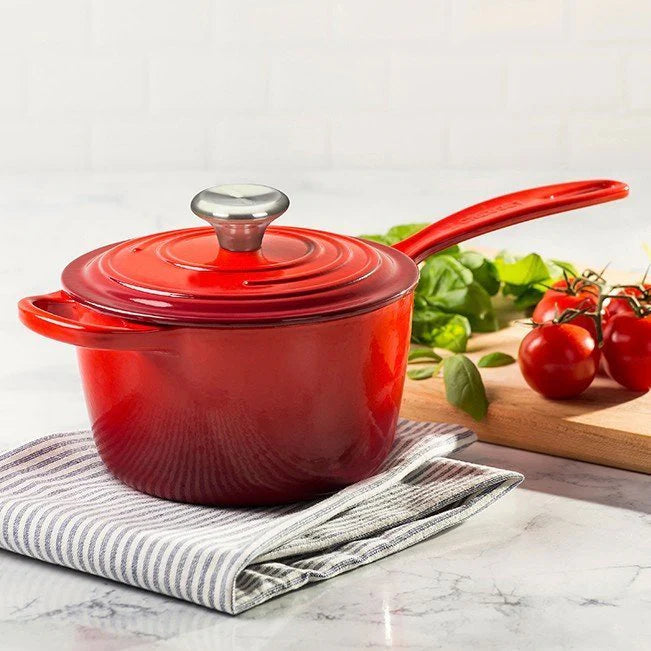 20-piece Signature Cast Iron Cookware Set,10.25′′ Skillet,1.75-quart Saucepan with Lid