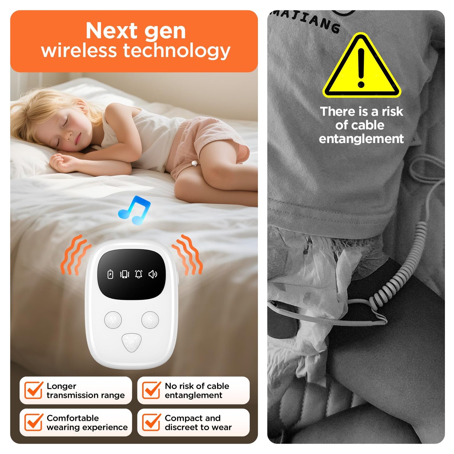 OVEVVE 2026 Wireless Bedwetting Alarm for Kids - Compact