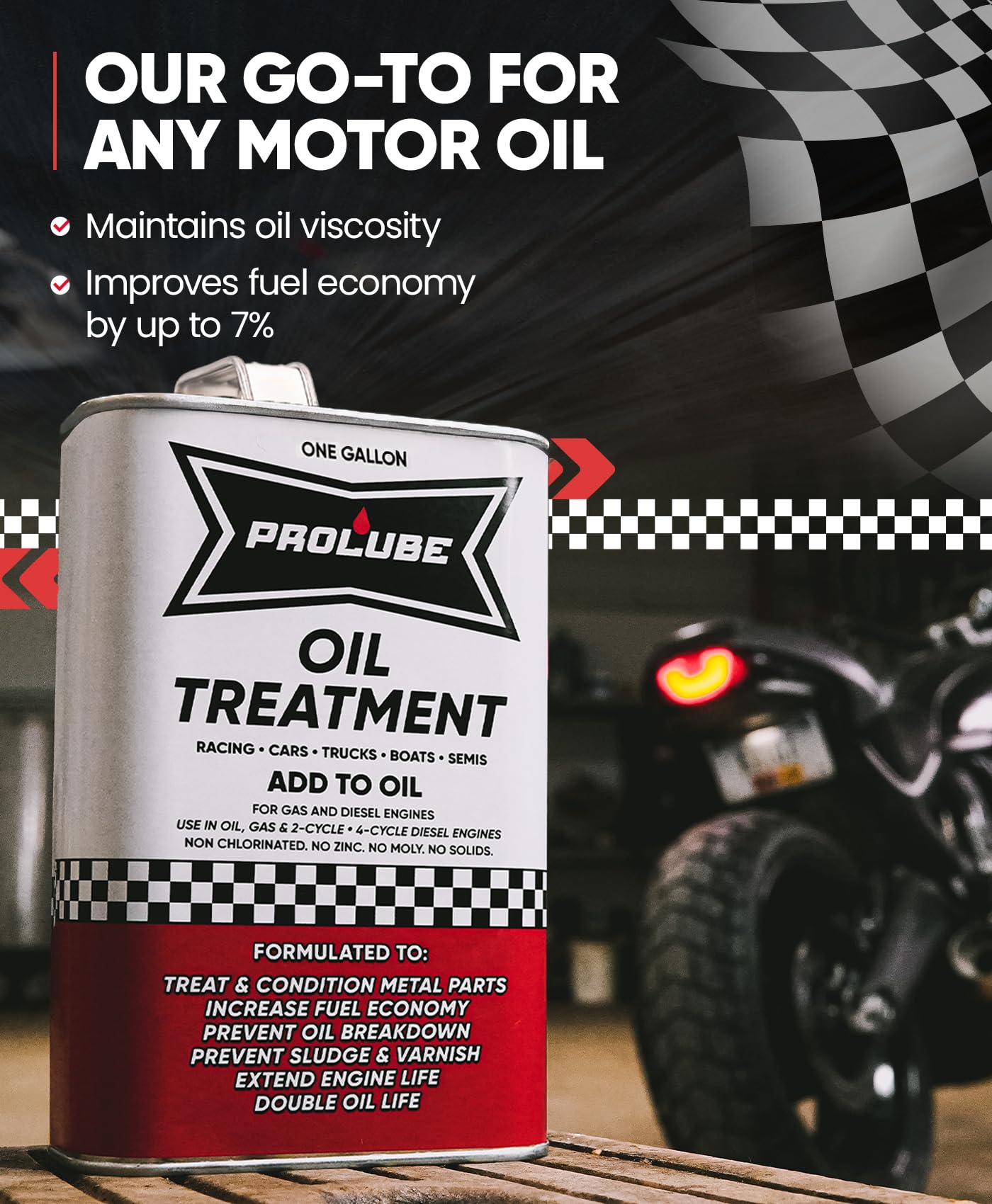 PROLUBE Oil Treatment - Engine Oil Additive for Gas & Diesel