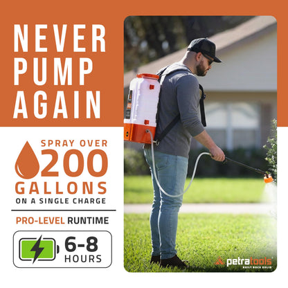 PETRA HD4000 Battery Powered Backpack Sprayer 4 Gallon
