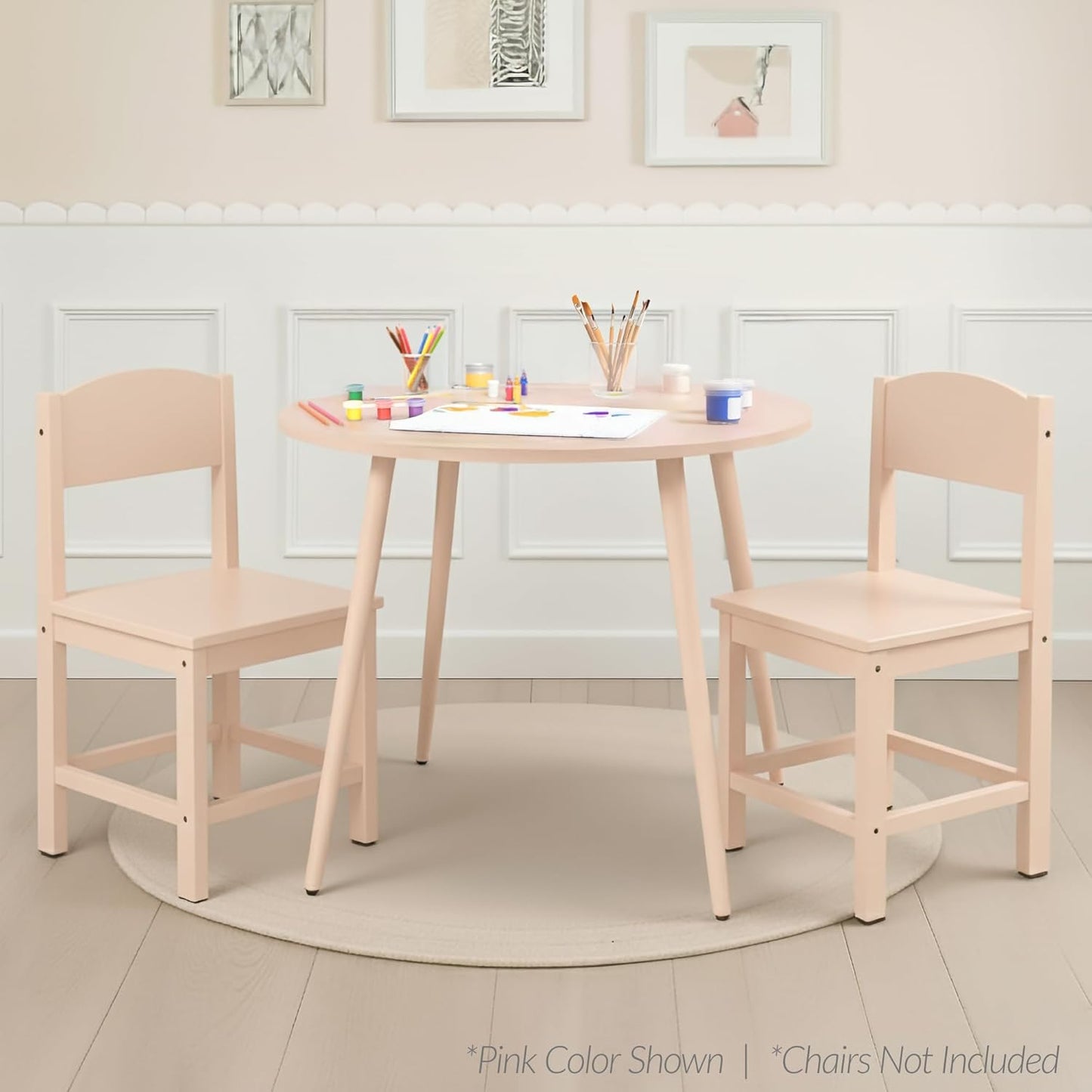 Best Choice Products Round 35.5in Dining Table for 4 w/Sturdy Wood Finish Steel Legs, Mid Century Modern, Space-Saving, Small Space Circle Dinette for Home, Kitchen, Apartment - Sage Green