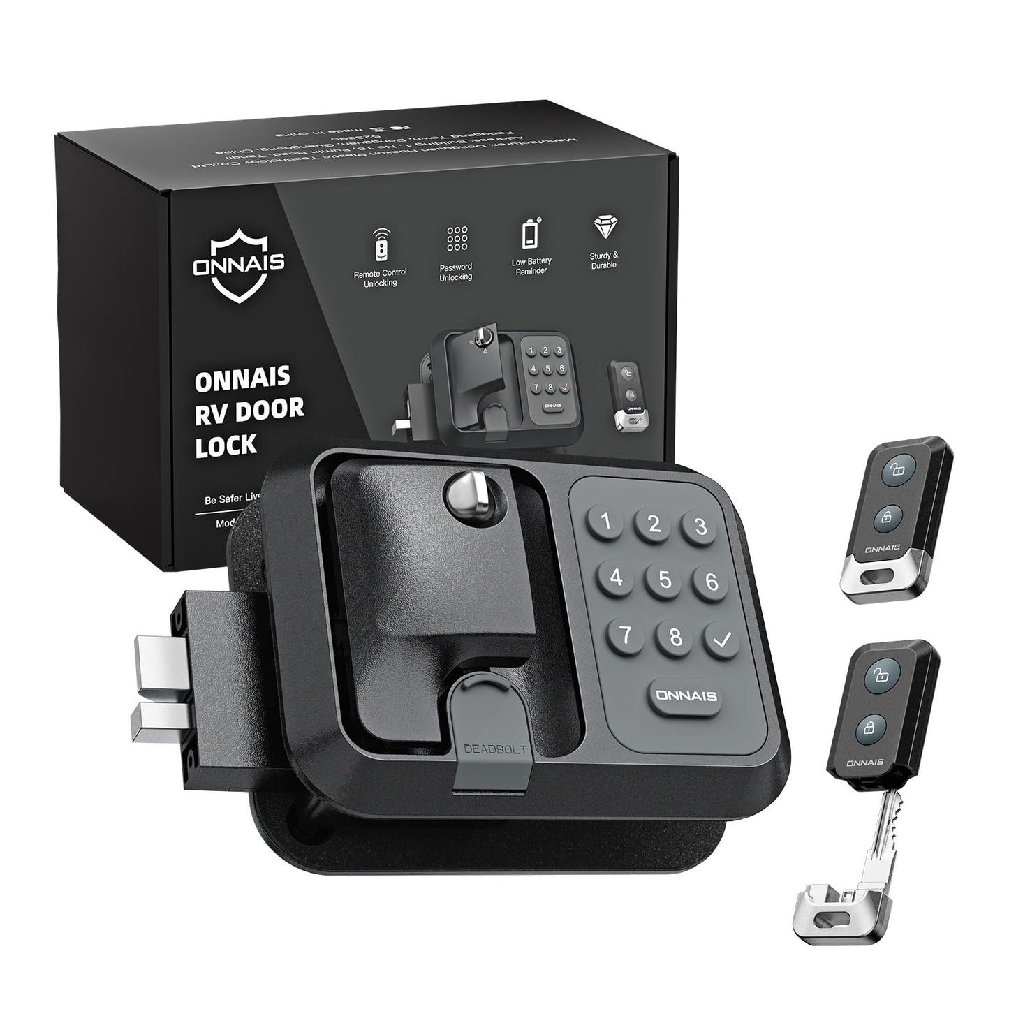 ONNAIS Full Metal RV Keyless Entry Door Lock with Remote