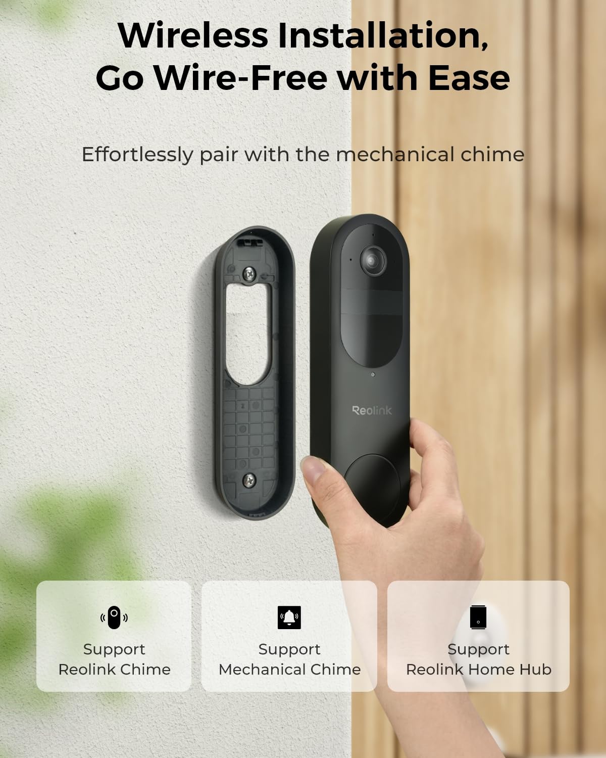 REOLINK 2K Battery Video Doorbell Camera with 150° View