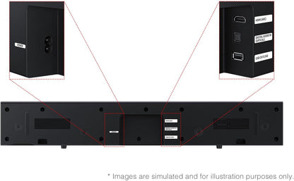 Samsung B-Series Soundbar HW B400F 2.0 ch Soundbar with Built in Subwoofer (2025 Model) One Remote Control, Surround Sound Expansion, Voice Enhance Mode