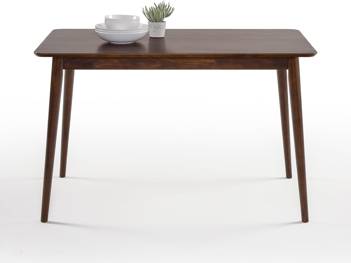 Zinus Jen 47 Inch Wood Dining Table/Solid Wood Kitchen Table/Easy Assembly, Espresso