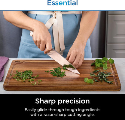 Ninja K12007WHBN NeverDull 7-Piece Prep Knife System, Essential, High Carbon Stainless Steel, Built-in Sharpener, White