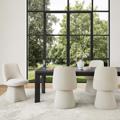 KISLOT Swivel Dining Chairs Set of 4, Upholstered Mid Century Modern Deskchair with High Back, Linen Fabric Kitchen Chairs for Dining Room, Bedroom, Dressing Room, Linen