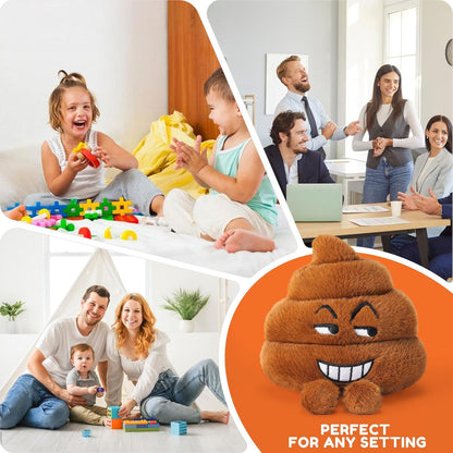 Farting Poop Plush Toy – Funny Poop Plush with 30 Hilarious Fart Sounds & Detachable Glasses, Perfect for Kids, Pets, Pranks, Gag Gifts, and Fun Decor for Home, Office & Parties