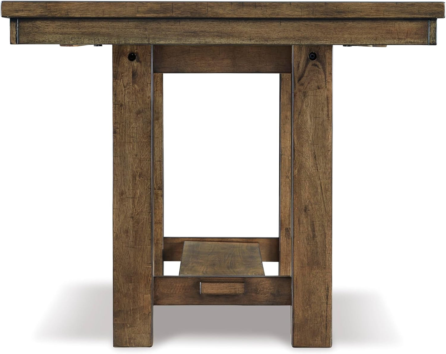 Signature Design by Ashley Moriville Rectangular Dining Extension Table, 2 Extension Leaves, Seats 8, 36" W x 86" D x 30.13" H, Wood & Acacia Veneer, Brown