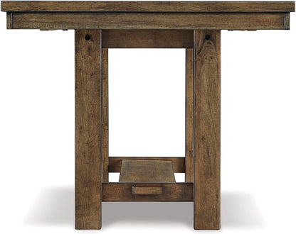 Signature Design by Ashley Moriville Rectangular Dining Extension Table, 2 Extension Leaves, Seats 8, 36" W x 86" D x 30.13" H, Wood & Acacia Veneer, Brown