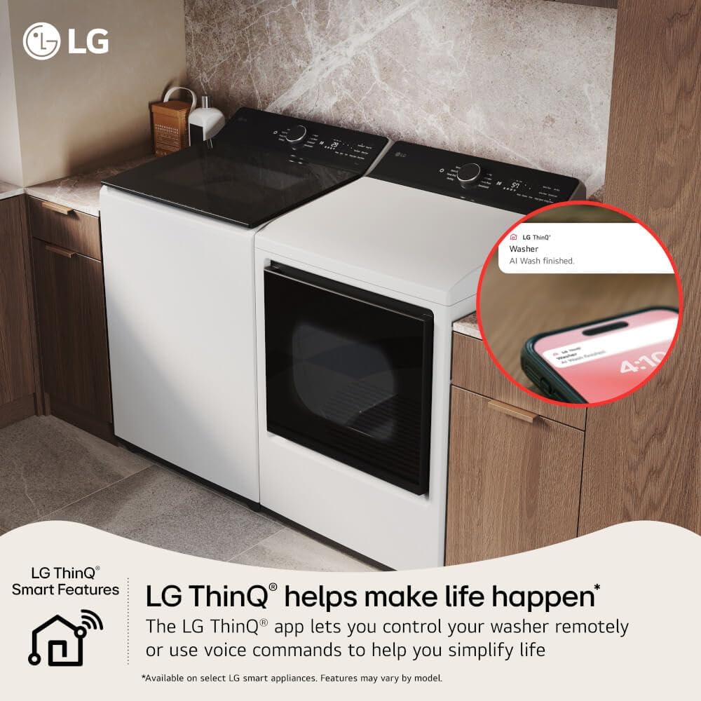 LG WT8400CW 5.5 Cu. Ft. White Mega Capacity Smart Top Load Washer w/EasyUnload