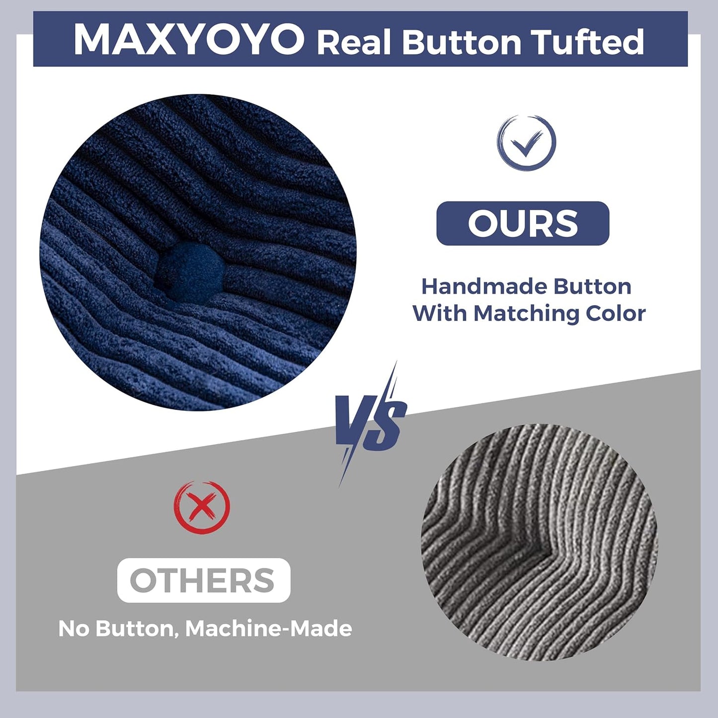 MAXYOYO Convertible Sofa Bed, Pull Out Loveseat Sleeper Sofa, Folding Couch Bed with Pillows for Living Room, Navy