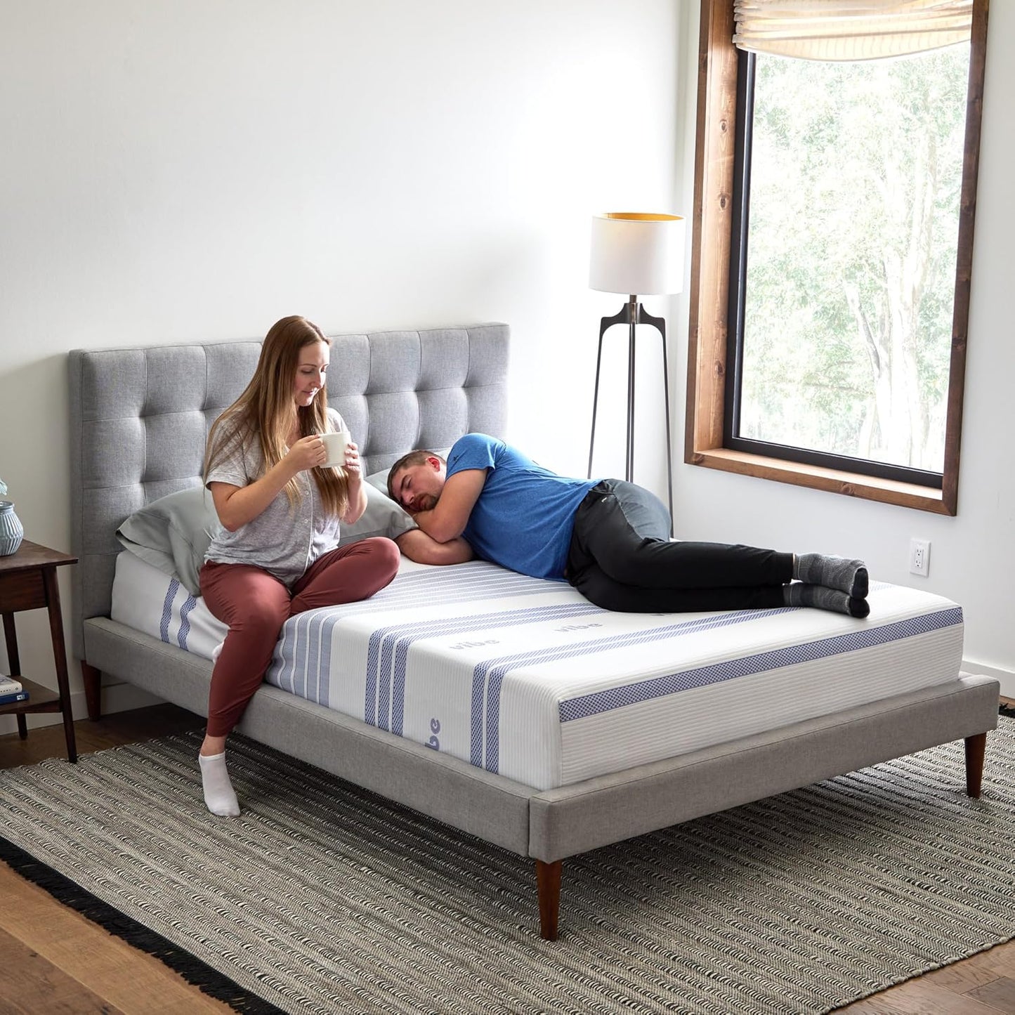 Vibe Gel Memory Foam Mattress, 12-Inch CertiPUR-US Certified Bed-in-a-Box, King, White