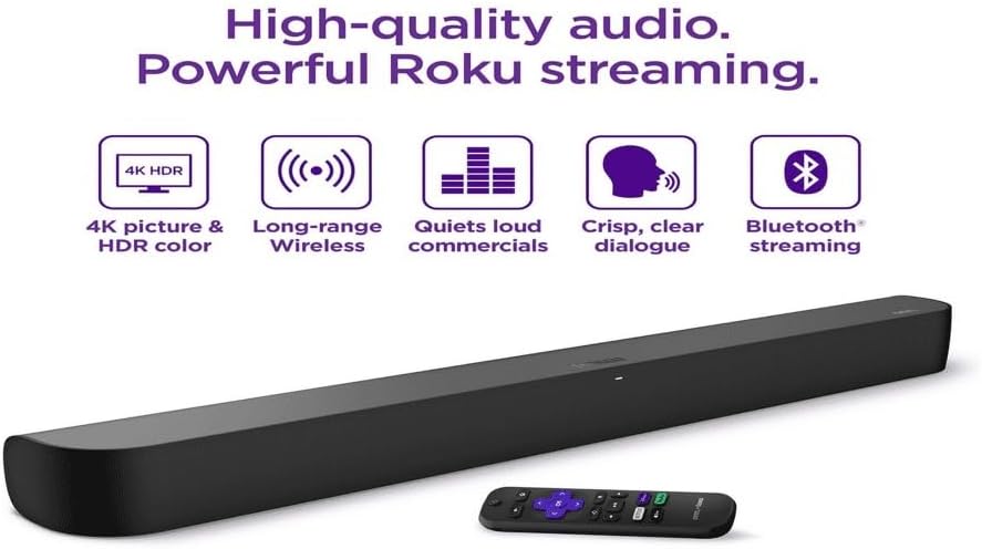Roku onn Smart Soundbar with Built-in 4K Streaming Media Player