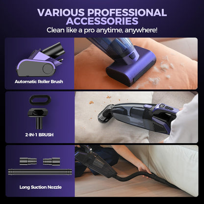 RELIDOL Pet Hair Handheld Vacuum Cordless - 20000PA Power