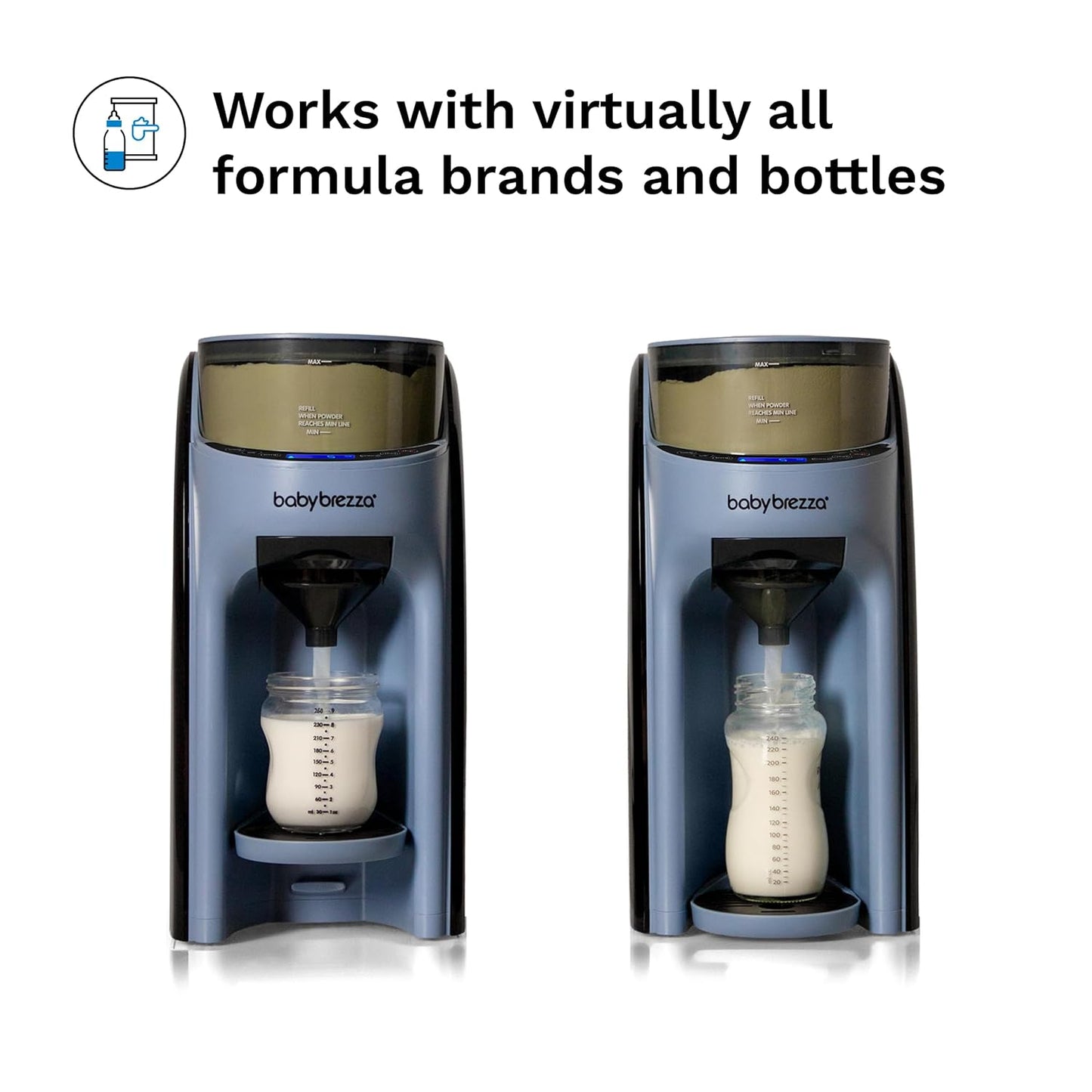 Baby Brezza Formula Pro Advanced Formula Dispenser Machine - Automatically Mix a Warm Formula Bottle Instantly - Easily Make Bottle with Automatic Powder Blending, Slate