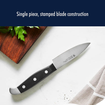 HENCKELS Statement Razor-Sharp 20-Piece Knife Set, Chef, Bread, German Engineered Knife Informed by over 100 Years of Mastery, Brown Block