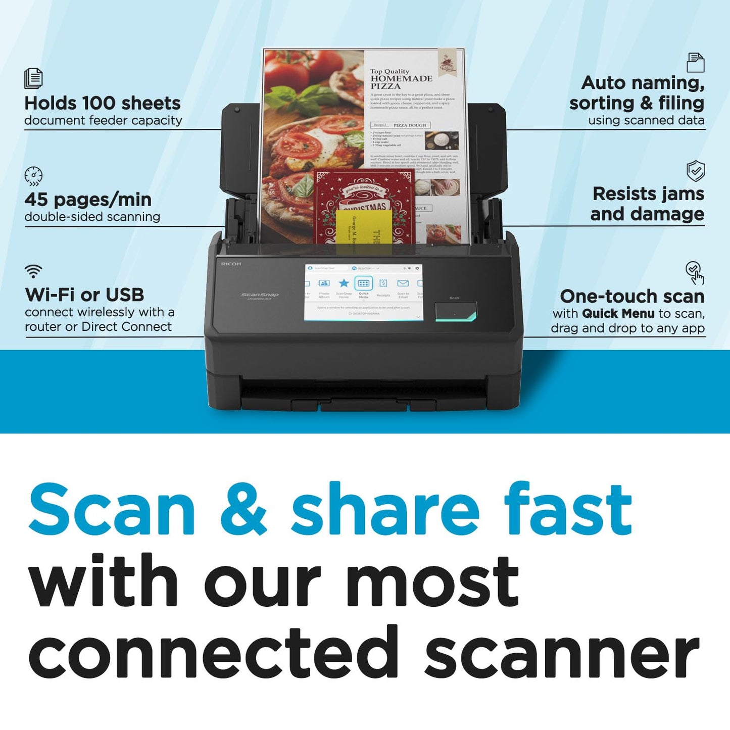 SCANSNAP iX2500 High-Speed Wireless Document & Photo Scanner