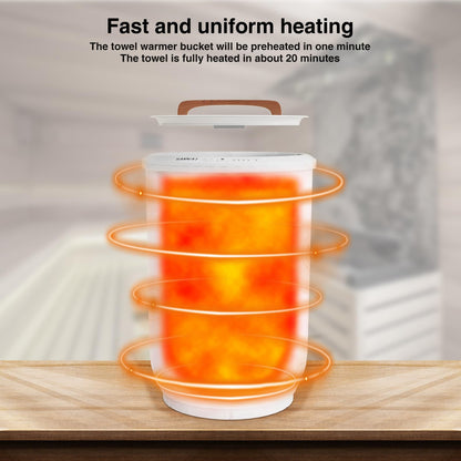 SAMEAT Heated Towel Warmer Bucket with Wood Handle
