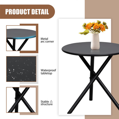 SHINTENCHI 3 Piece Outdoor Rocking Bistro Set - Black Patio Furniture