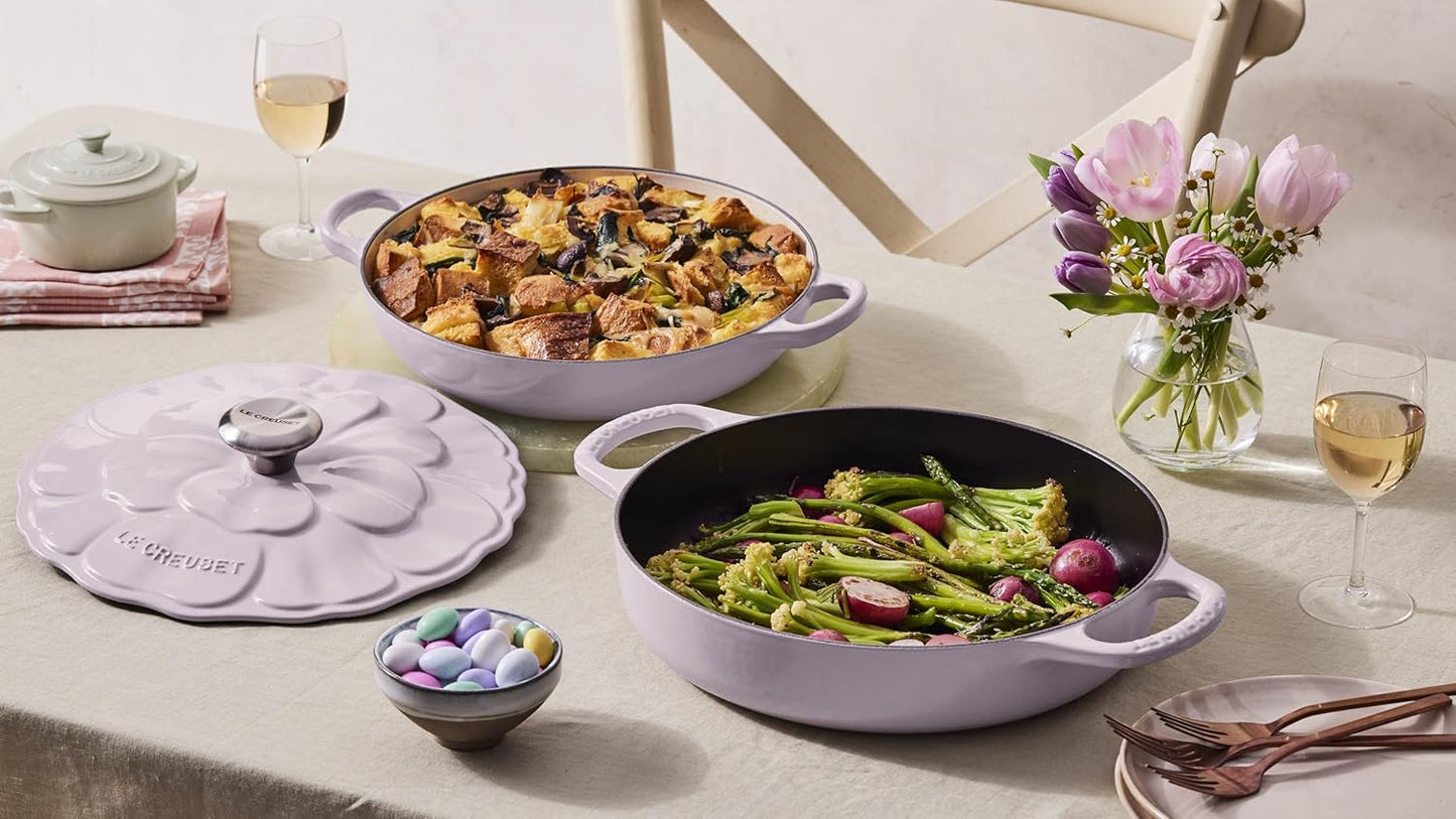 Le Creuset Signature Enameled Cast Iron Petal Braiser, 2.25qt., Shell Pink