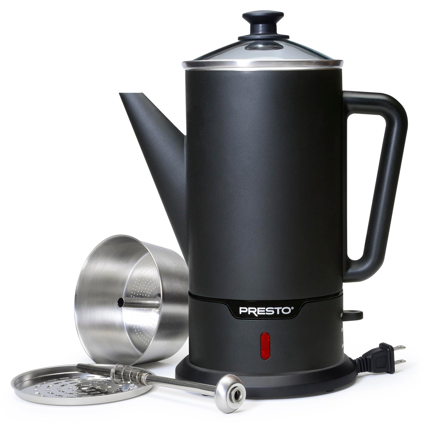 PRESTO 12-Cup Stainless Steel Cordless Coffee Percolator