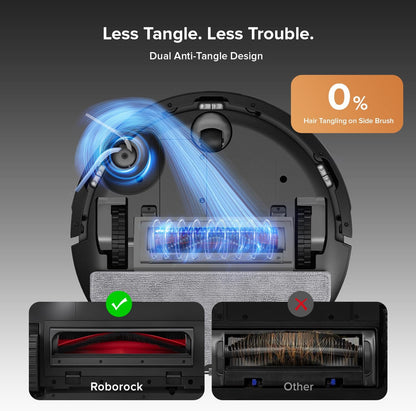 roborock Q10 S5+ Robot Vacuum and Mop, 10,000Pa Suction, Upgraded from Q8 max+, 70 Days Self-Emptying, Obstacle Avoidance, Sonic Mopping, Dual Anti-Tangle Design, Auto Mop Lifting, Black