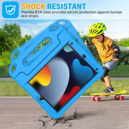SUPLIK Kids Case for iPad 9th/8th/7th Generation -10.2 inch 2021/2020/2019, Built with Screen Protector, Durable Shockproof Handle Stand Case for Apple iPad Gen 9/8/7, Blue