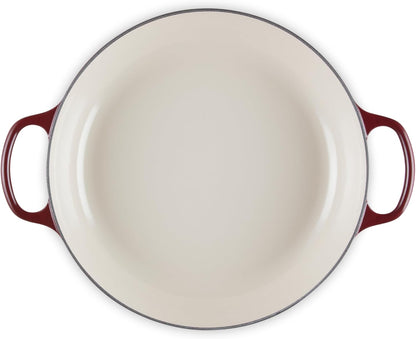 Le Creuset Enameled Cast Iron Signature Braiser, 3.5 qt., Garnet