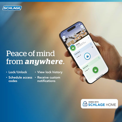 SCHLAGE Smart Wi-Fi Deadbolt Lock with Touchscreen Keypad