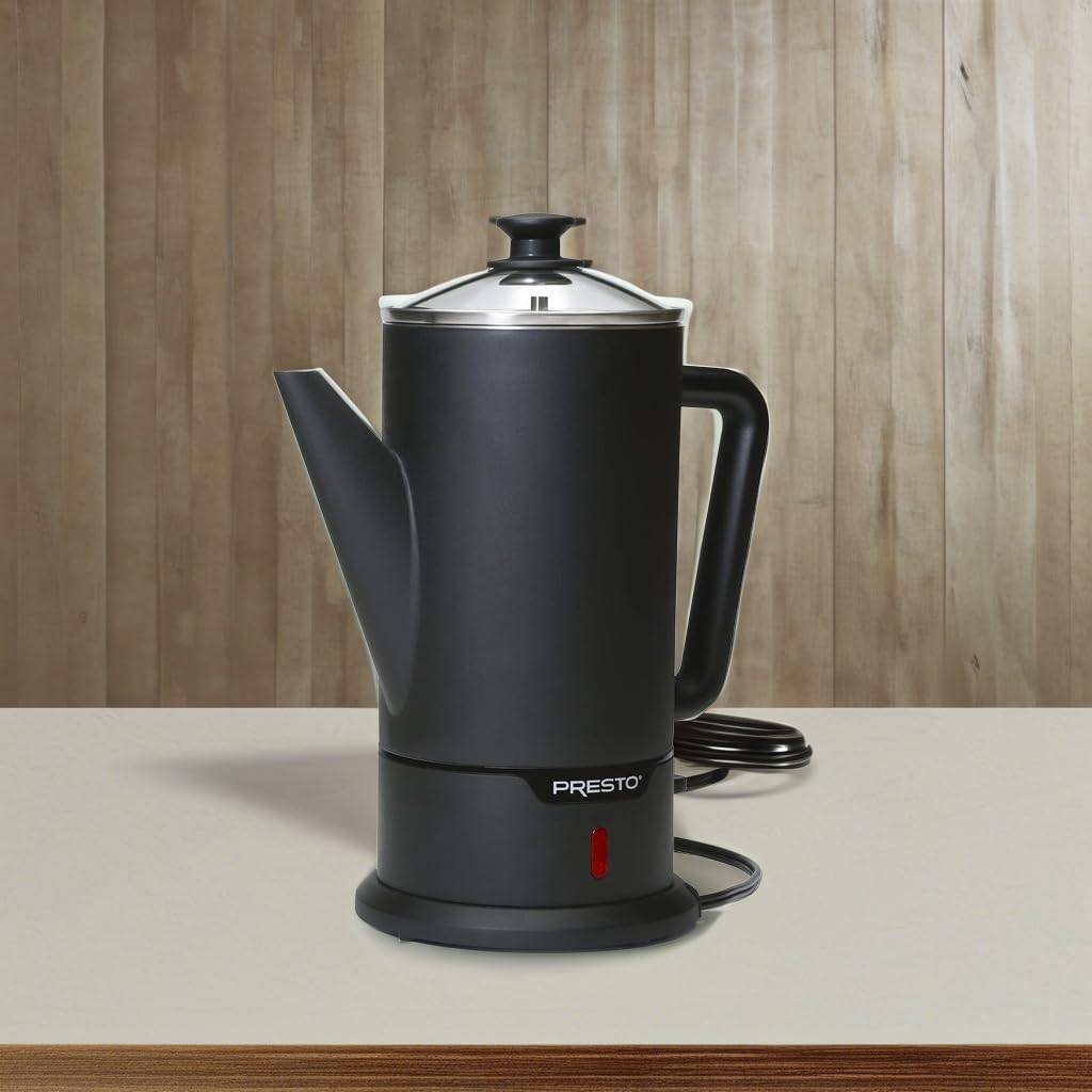 PRESTO 12-Cup Stainless Steel Cordless Coffee Percolator
