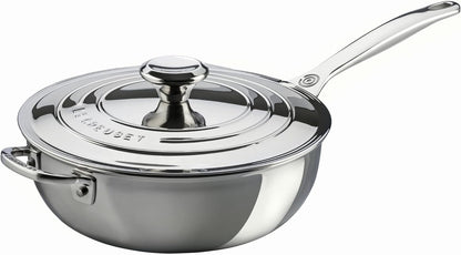 Le Creuset Tri-Ply Stainless Steel 3.5 Quart Saucier Pan