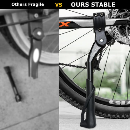 TOPCABIN Aluminum Alloy Bicycle Kickstand - Adjustable, Rear Side/Center Mount for Adult Bikes 24-29 inch (Black)