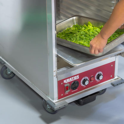Kratos Full Size Commercial Non-Insulated Holding and Proofing Cabinet, Holds 36 Full Size Sheet Pans, Mobile, Clear Door, 120V, 1440W (28W-152)