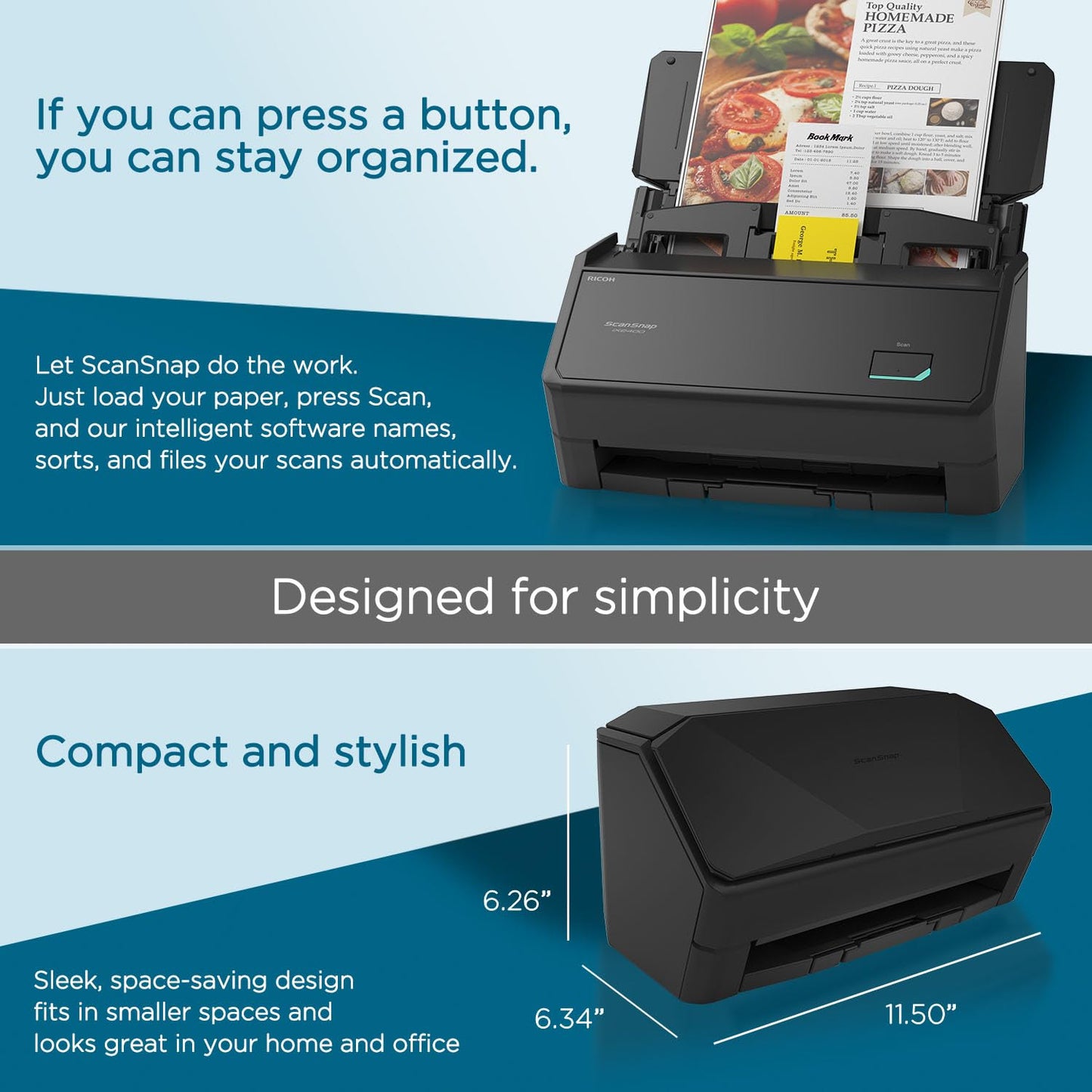 SCANSNAP iX2400 High-Speed One-Touch Color Scanner