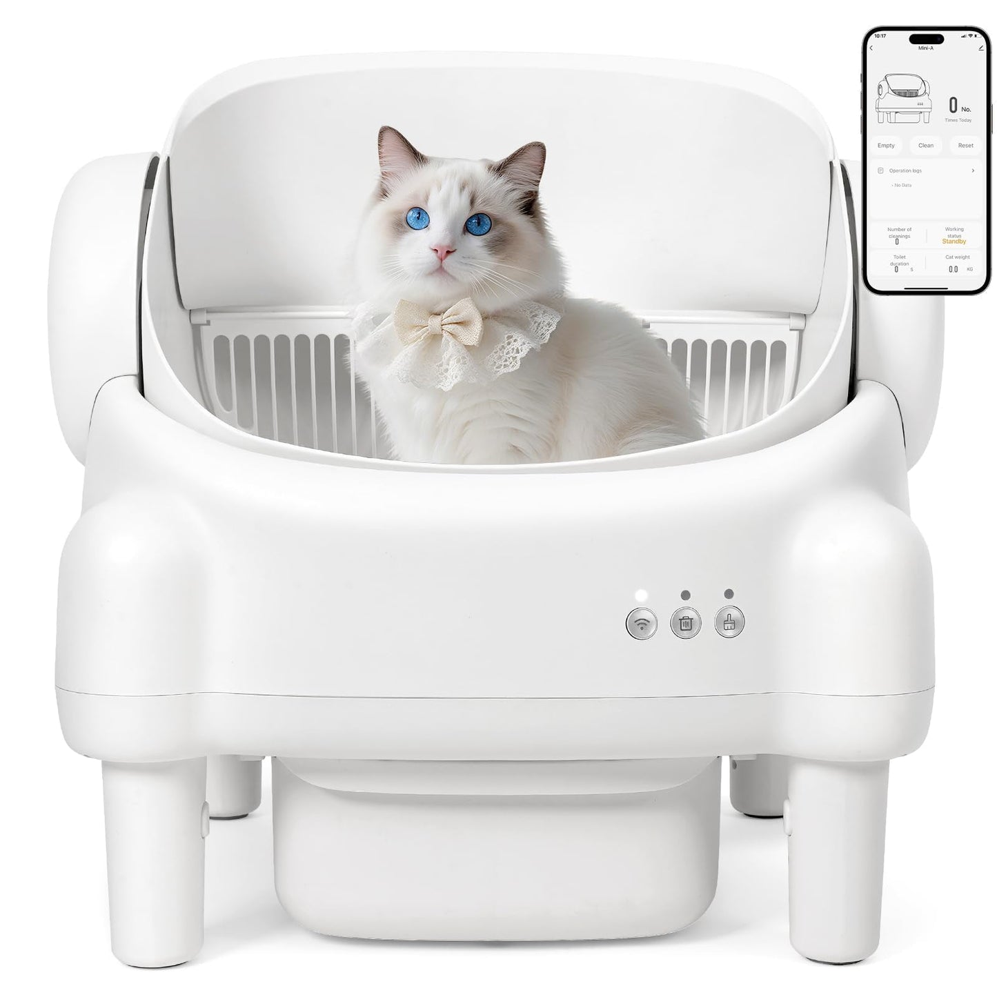 PARUUNTYS Self Cleaning Litter Box with App Control for Cats