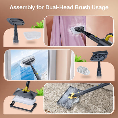 SCRUBWIZ Steam Mop with Handheld Cleaner, 10-in-1 Accessories