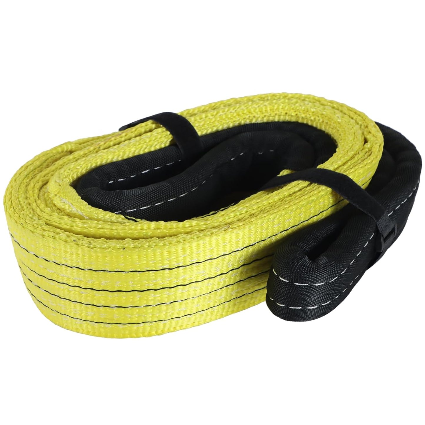 4" x10ft 2-Ply Heavy Duty Lifting Sling Straps 11200 lbs Vertical Nylon Lifting Gear Straps with Flat Eyes, Recovery Tree Saver Strap for Winch, Truck, Towing, Hoisting Off-Road Vehicles