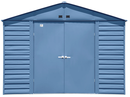 Arrow Select Steel Storage Shed, 10x14, Blue Grey