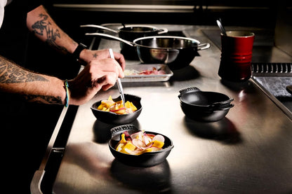Le Creuset Enameled Cast Iron Gourmand Collection Set of 4 Mini Round Braiser,.3 qt., Matte Black