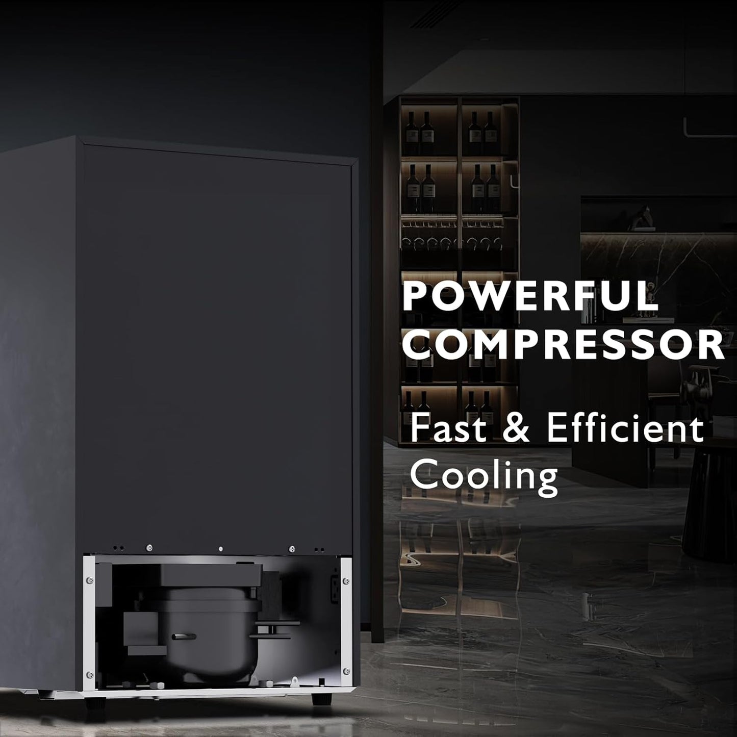 24 Bottle Mini Fridge, Small Freestanding Wine Cooler Refrigerator for Red and White with 40-66F Digital Temperature Control Glass Door