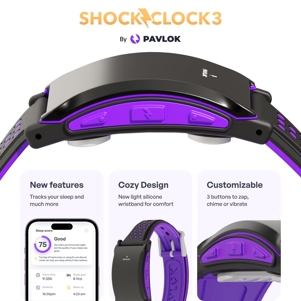 PAVLOK Shock Clock 3 | Smart Alarm for Heavy Sleepers