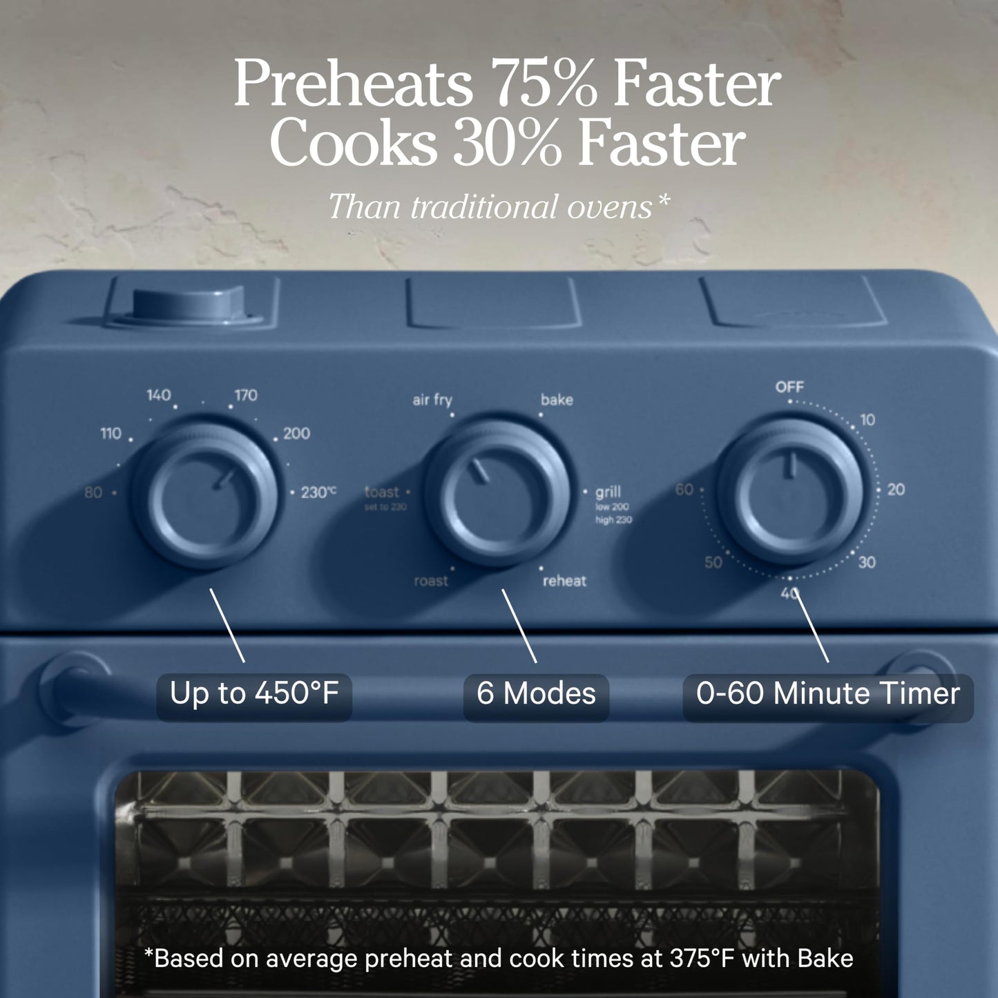 OUR PLACE Wonder Oven 6-in-1 Air Fryer Toaster Oven Combo