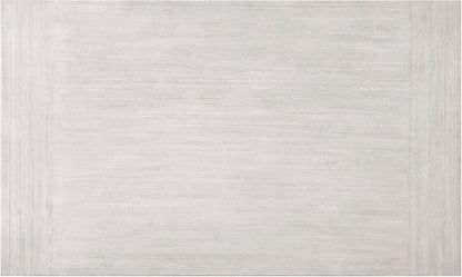 Lexicon 60" Farmhouse Dining Table for 4-6 People, Solid Wood Frame Acacia Veneer Rectangular Kitchen Table, for Kitchen, Dining Room, Living Room, Assembly Required, Brushed Antique White Finish
