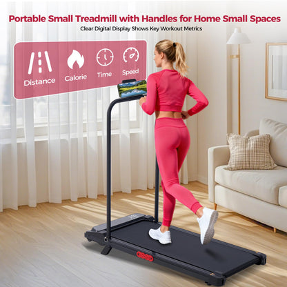 POTUPUS Walking Pad Treadmill with Handle Bar & Incline