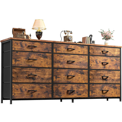 ROMORGNIZ 55" Dresser with 12 Drawers for Bedroom & TV